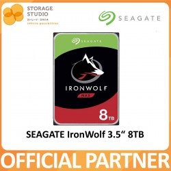 SEAGATE 8TB IronWolf NAS 3.5" SATA HDD. SEAGATE Singapore Local 3 Years Warranty.